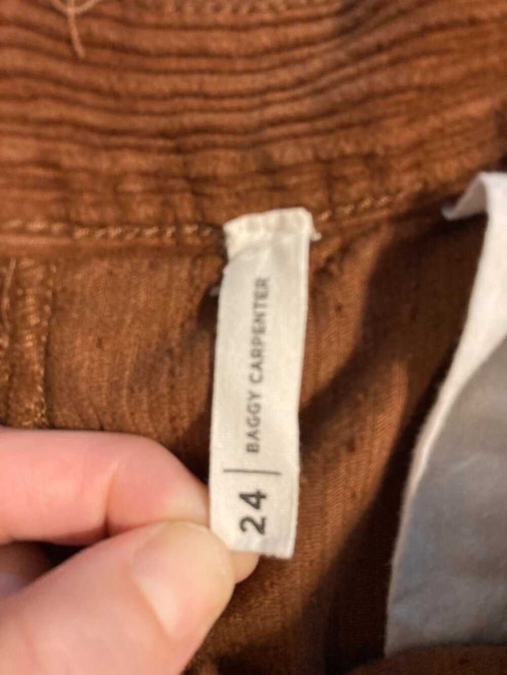 Pacsun Brown Corduroy Baggy Carpenter Pants Y2K, Grunge - Picture 5 of 7